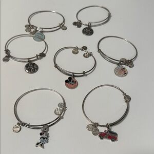 🌴 Bundle of 7 Alex & Ani Disney Bangle Bracelets